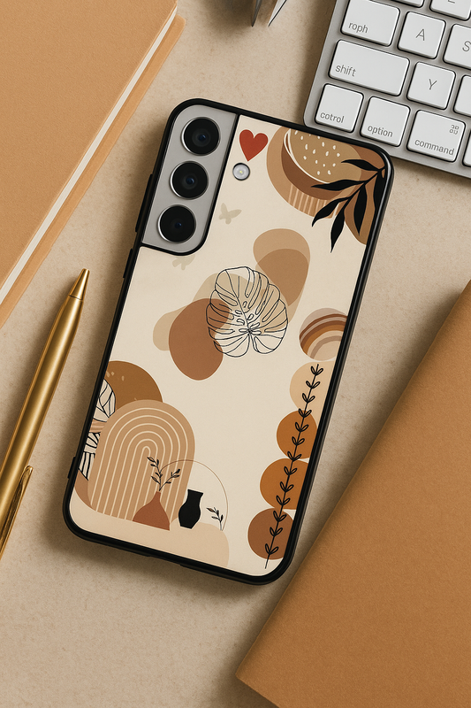 Organic Aura Premium Glass Back Cover For Galaxy S, A, M & F Series The Case & Co