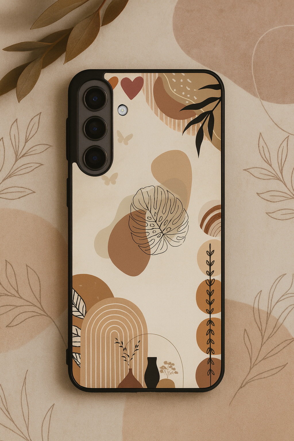 Organic Aura Premium Glass Back Cover For Galaxy S, A, M & F Series The Case & Co