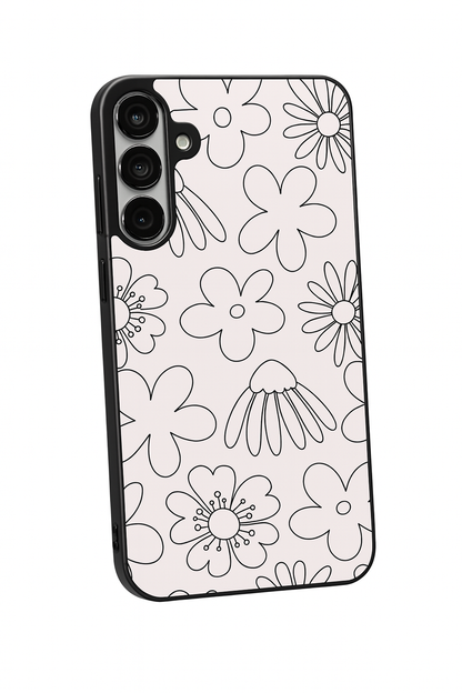 Outline Garden Premium Glass Back Cover For Galaxy S, A, M & F Series The Case & Co
