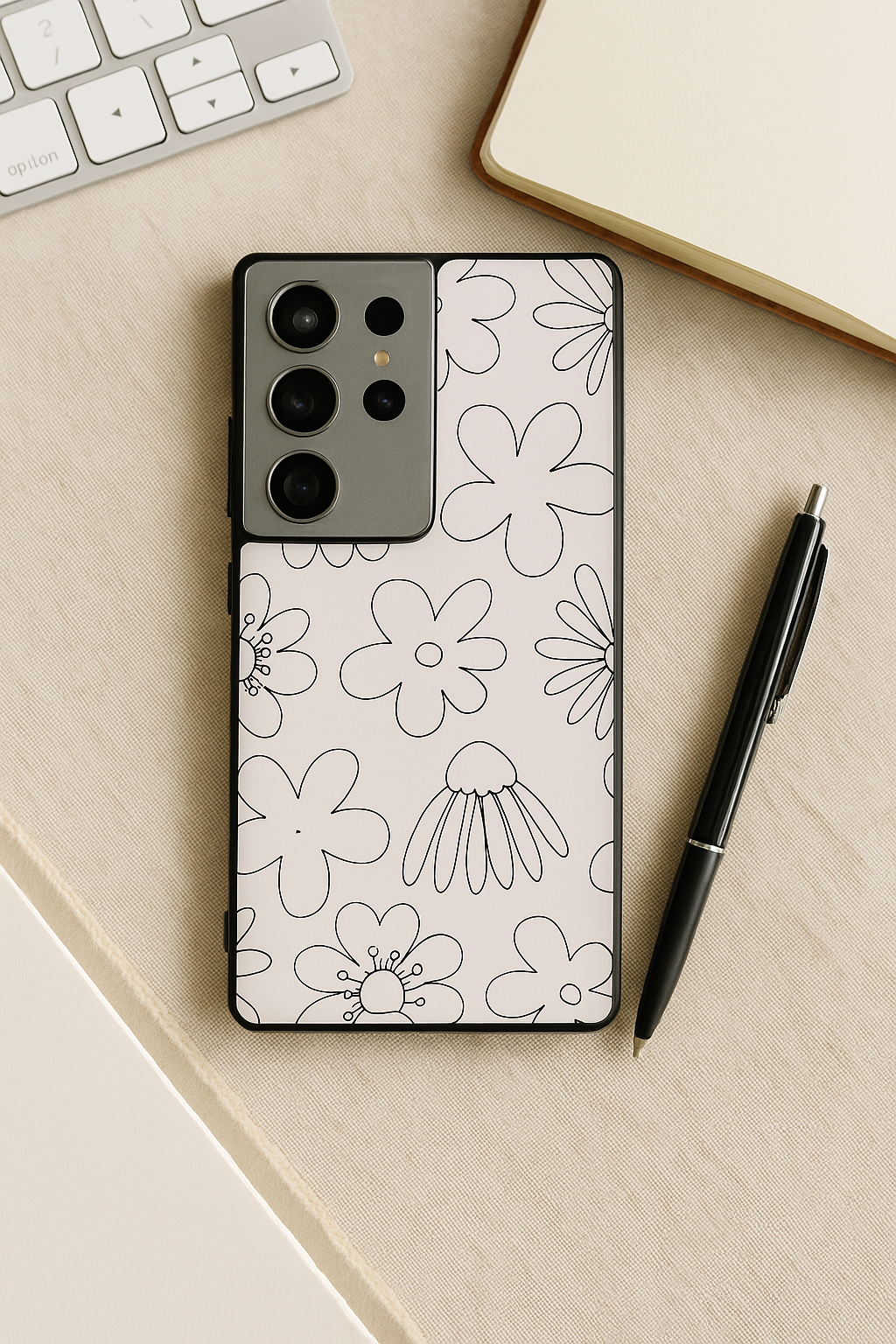 Outline Garden Premium Glass Back Cover For Galaxy S, A, M & F Series The Case & Co