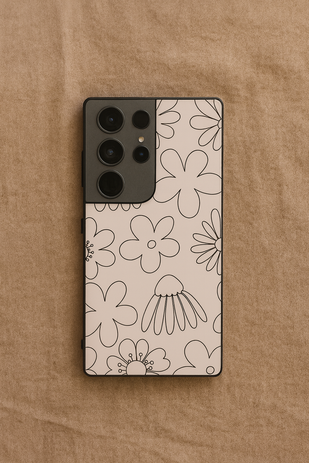 Outline Garden Premium Glass Back Cover For Galaxy S, A, M & F Series The Case & Co