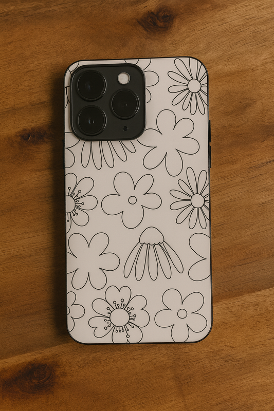 Outline Garden Premium Glass Back Cover For iPhone 11,12,13,14,15,16,17 Models The Case & Co