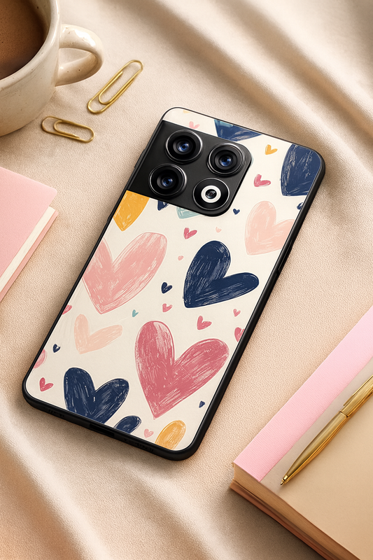 Painted Love Glass Back Cover For One Plus 13, 12, 11, 10, Nord Series The Case & Co