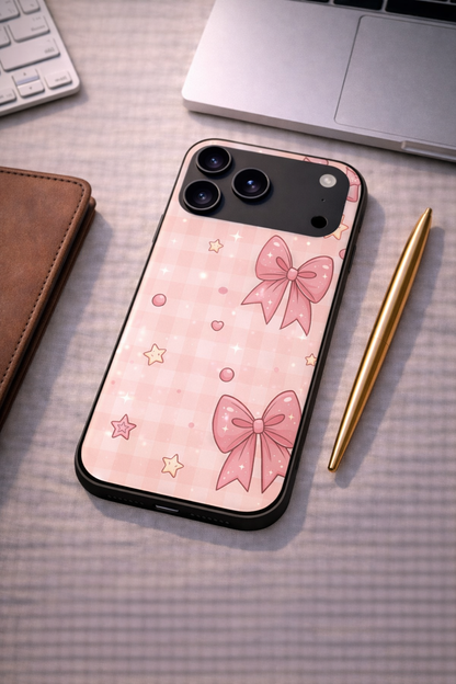 Pastel Charm Premium Glass Back Cover For iPhone 11,12,13,14,15,16,17 Models The Case & Co