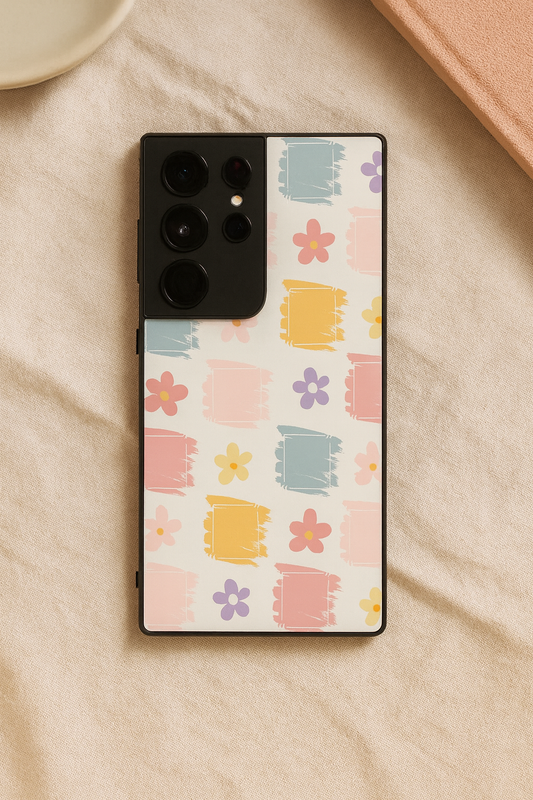 Pastel Play Premium Glass Back Cover For Galaxy S, A, M & F Series The Case & Co