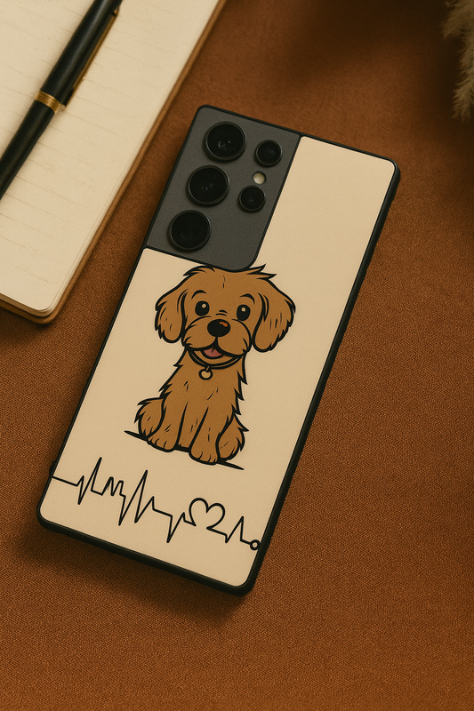 Pawfect Love Premium Glass Back Cover For Galaxy S, A, M & F Series The Case & Co