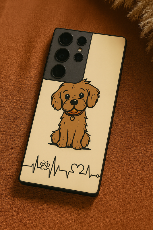 Pawfect Love Premium Glass Back Cover For Galaxy S, A, M & F Series The Case & Co