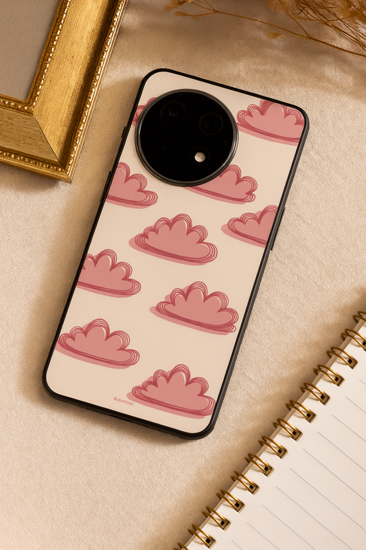 Pink Skies Glass Back Cover For One Plus 13, 12, 11, 10, Nord Series The Case & Co