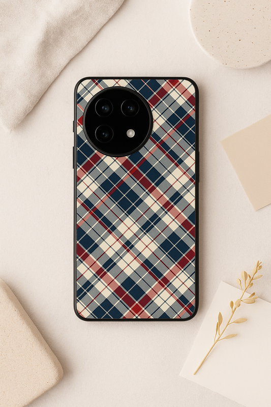 Plaid Perfection Glass Back Cover For One Plus 13, 12, 11, 10, Nord Series The Case & Co