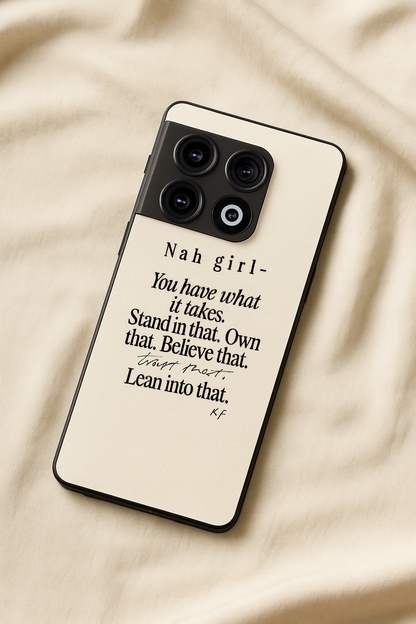 Power Within Glass Back Cover For One Plus 13, 12, 11, 10, Nord Series The Case & Co