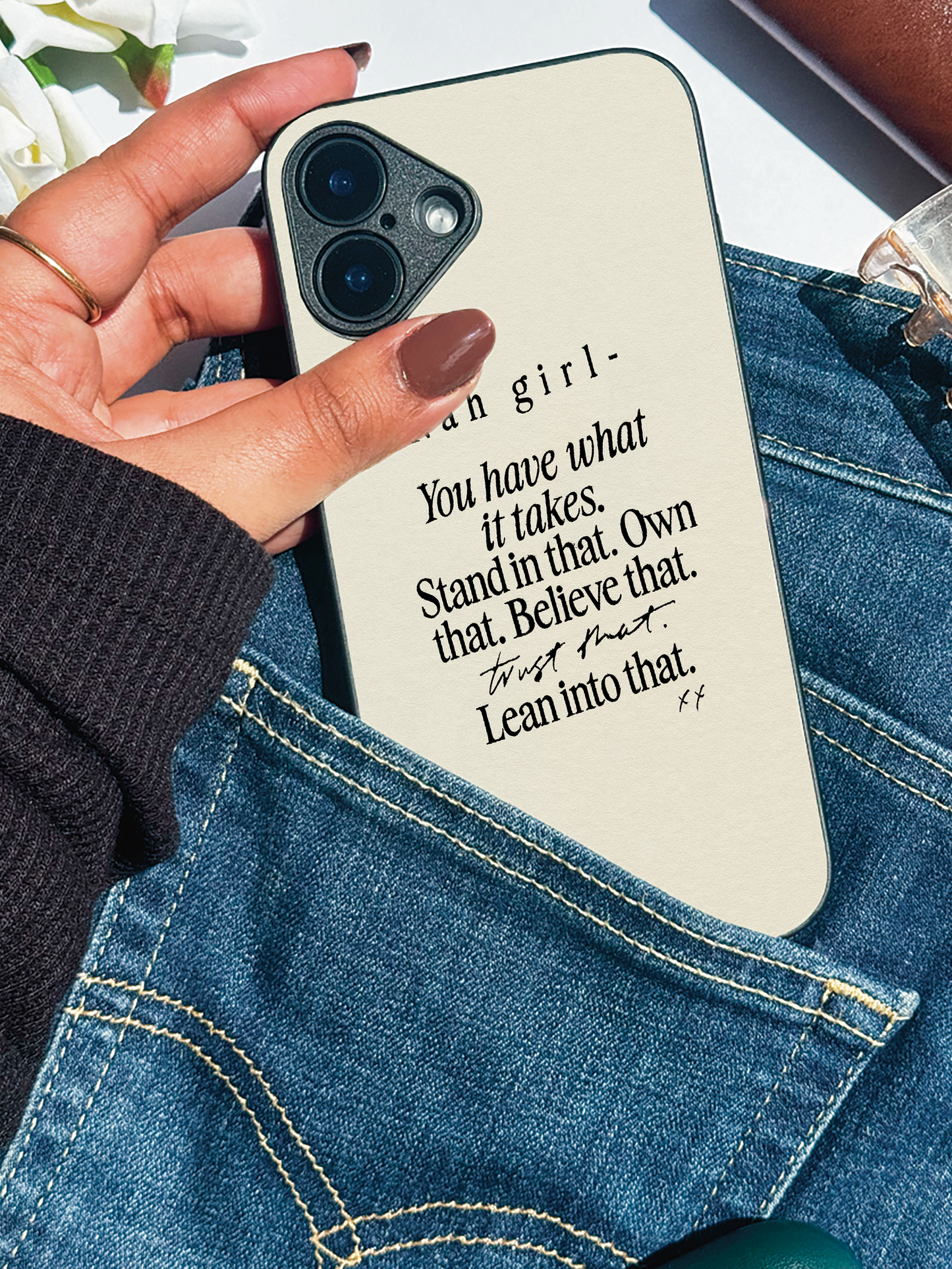 Power Within Premium Glass Back Cover For iPhone 11,12,13,14,15,16,17 Models The Case & Co