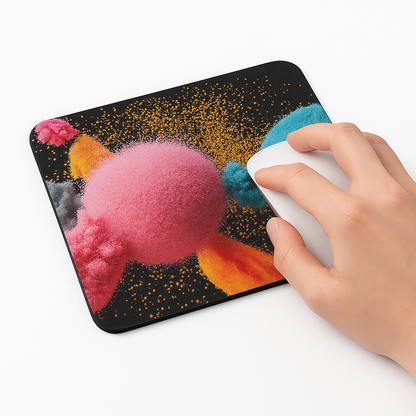 Printed Mouse Pad| Silicon Base | Abstract Color Balls Graphic | Available in Size - Small, Large The Case & Co
