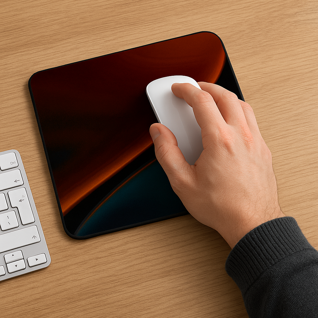 Printed Mouse Pad| Silicon Base | Abstract Lines Graphic | Available in Size - Small, Large The Case & Co