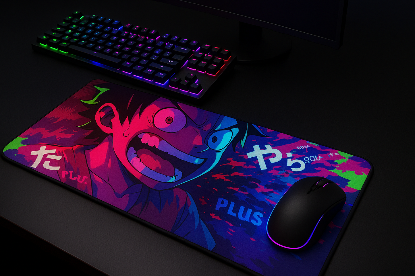 Printed Mouse Pad| Silicon Base | Anime One Piece Graphic | Available in Size - Small, Large The Case & Co