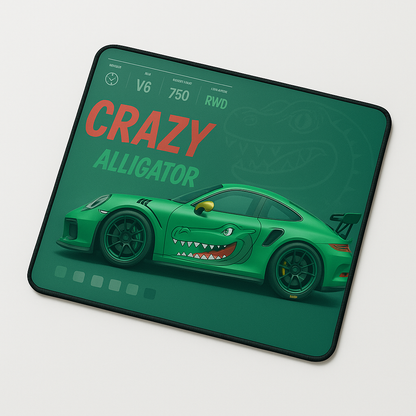 Printed Mouse Pad| Silicon Base | Later Alligator Graphic | Available in Size - Small, Large The Case & Co