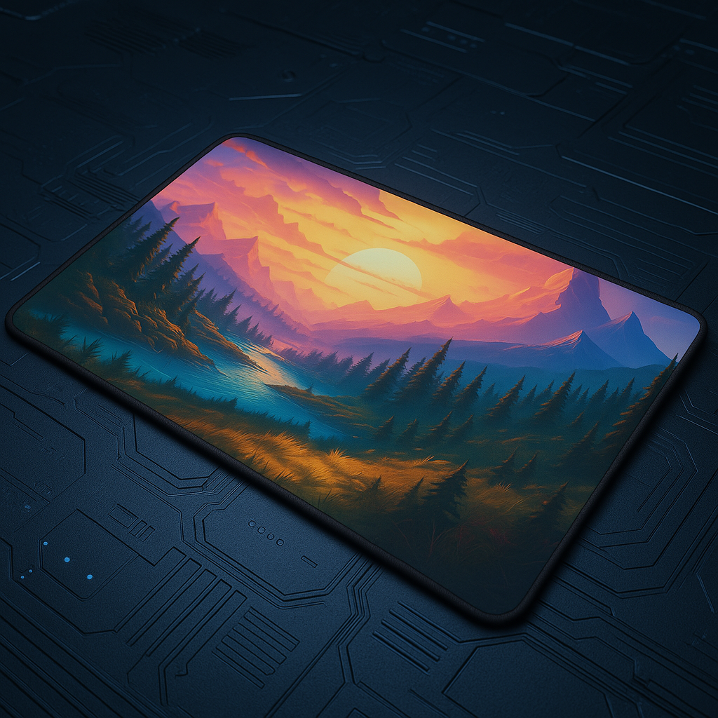 Printed Mouse Pad| Silicon Base | Scenic Beaut Graphic | Available in Size - Small, Large The Case & Co