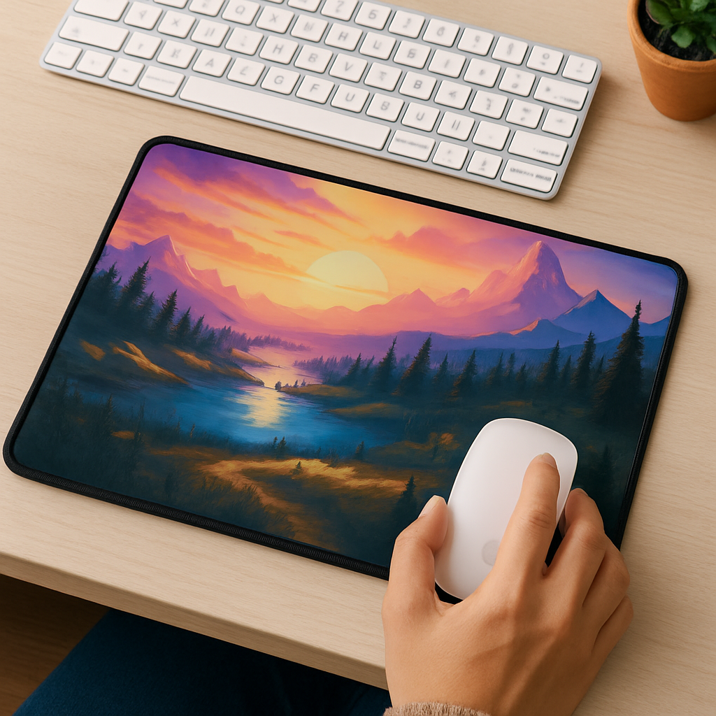 Printed Mouse Pad| Silicon Base | Scenic Beaut Graphic | Available in Size - Small, Large The Case & Co