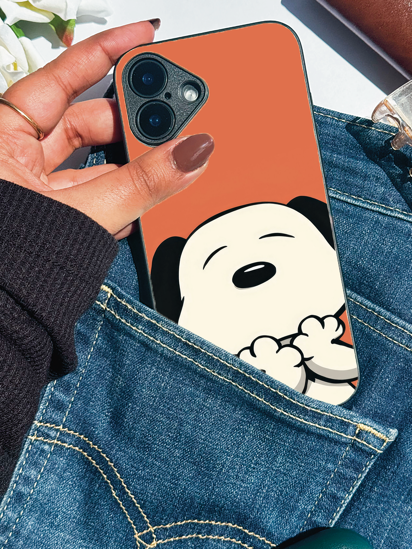 Puppy Love Premium Glass Back Cover For iPhone 11,12,13,14,15,16,17 Models The Case & Co