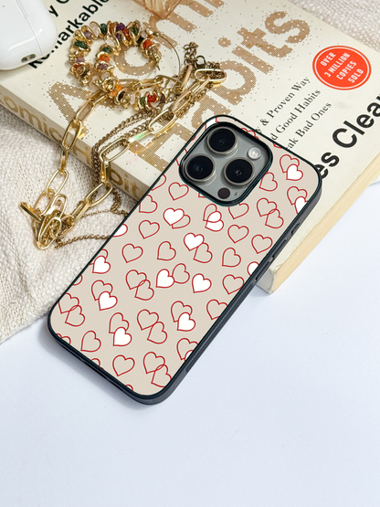 Puzzled Hearts Premium Glass Back Cover For iPhone 11,12,13,14,15,16,17 Models The Case & Co