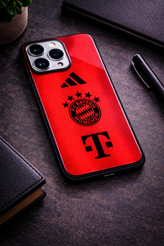 Red Armor Premium Glass Back Cover For iPhone 11,12,13,14,15,16,17 Models The Case & Co