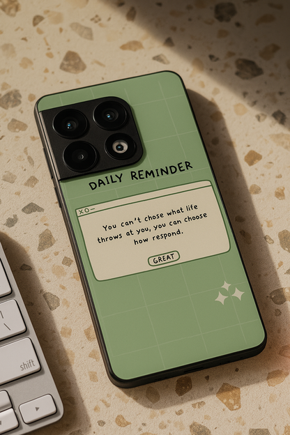 Respond Mode Glass Back Cover For One Plus 13, 12, 11, 10, Nord Series The Case & Co