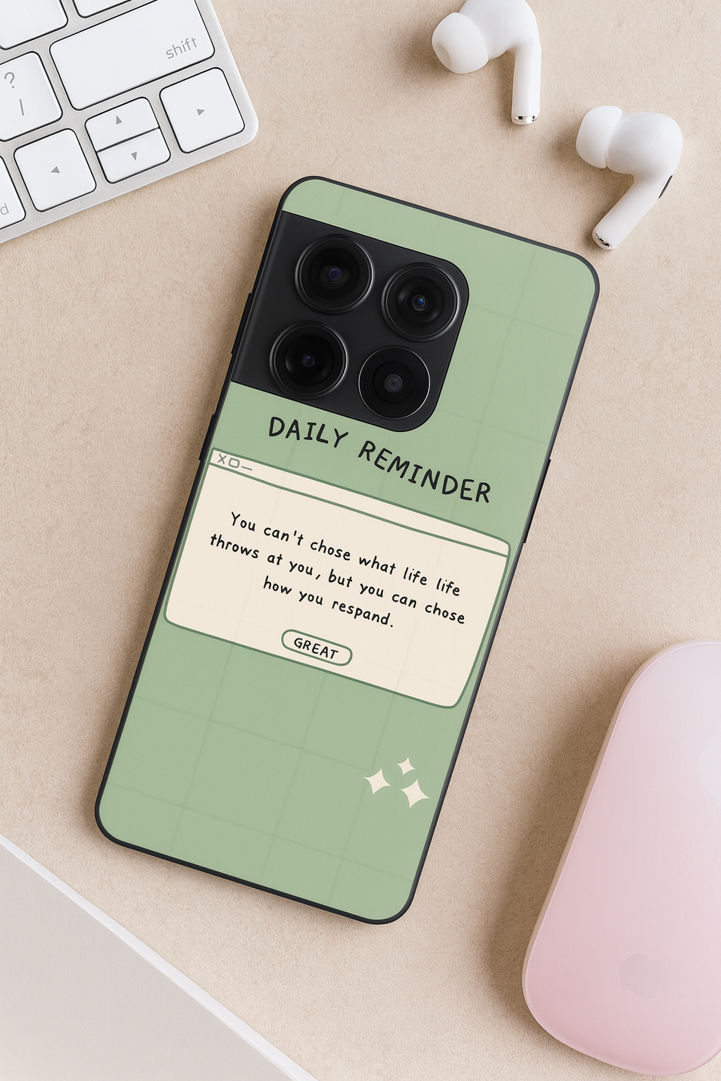 Respond Mode Glass Back Cover For One Plus 13, 12, 11, 10, Nord Series The Case & Co