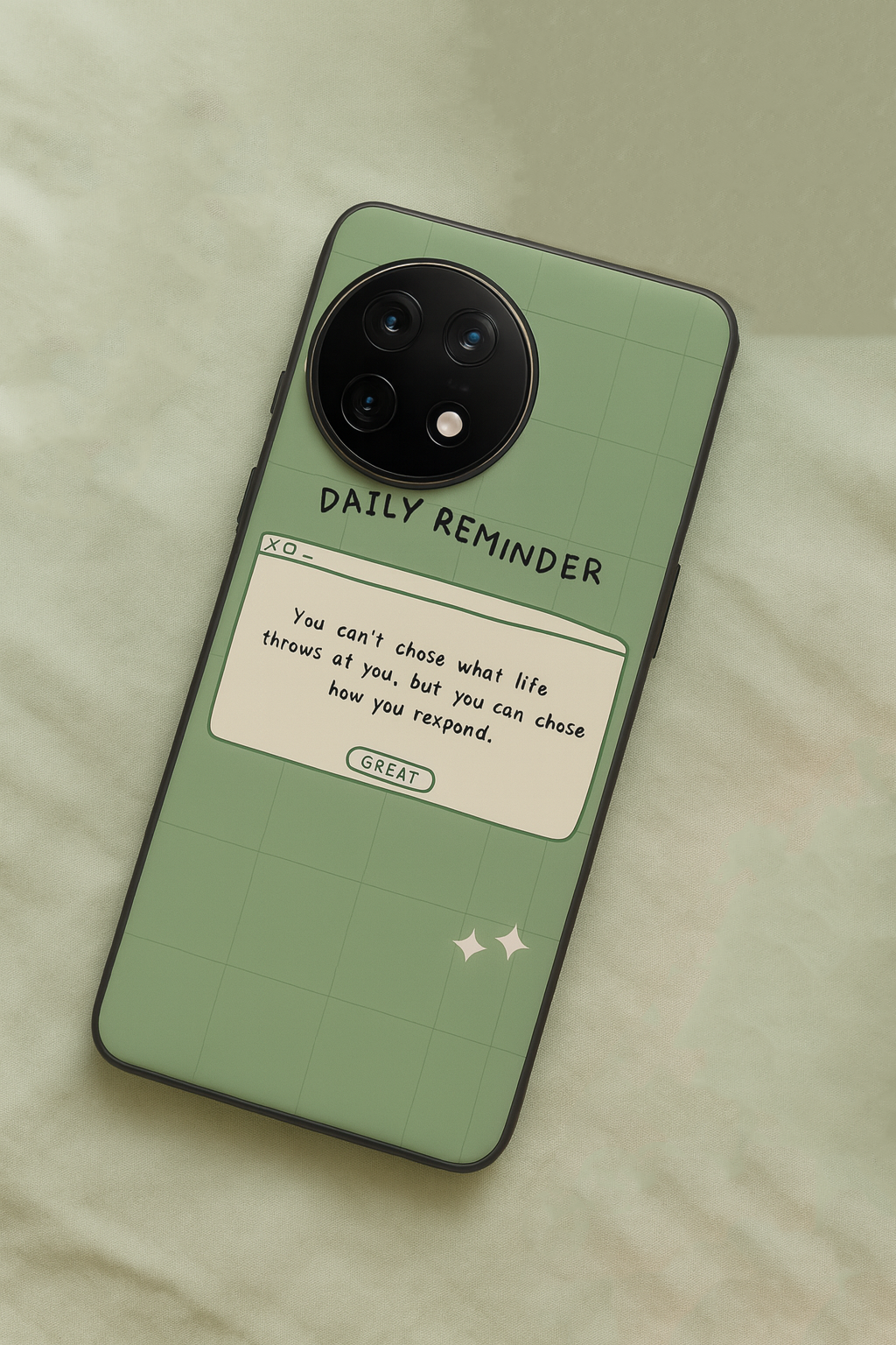 Respond Mode Glass Back Cover For One Plus 13, 12, 11, 10, Nord Series The Case & Co