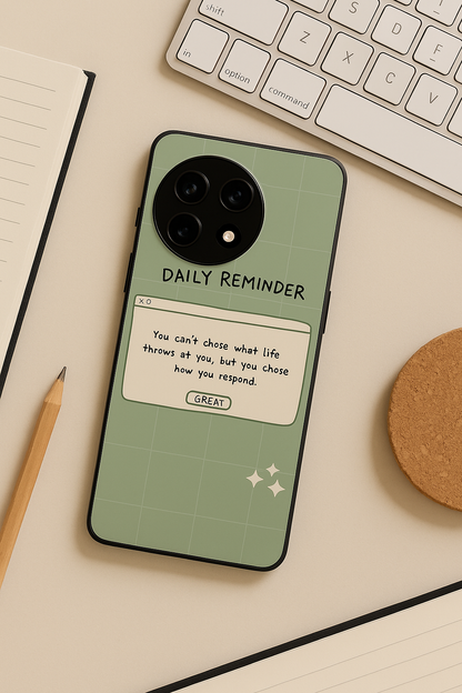 Respond Mode Glass Back Cover For One Plus 13, 12, 11, 10, Nord Series The Case & Co