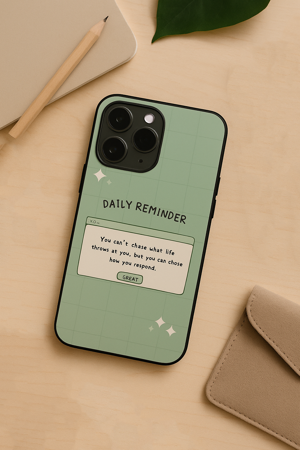 Respond Mode Premium Glass Back Cover For iPhone 11,12,13,14,15,16,17 Models The Case & Co