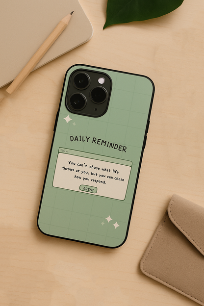 Respond Mode Premium Glass Back Cover For iPhone 11,12,13,14,15,16,17 Models The Case & Co