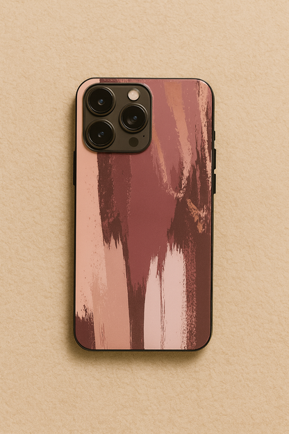 Rose Haze Personalised Name Premium Glass Back Cover For iPhone 11,12,13,14,15,16,17 Models The Case & Co