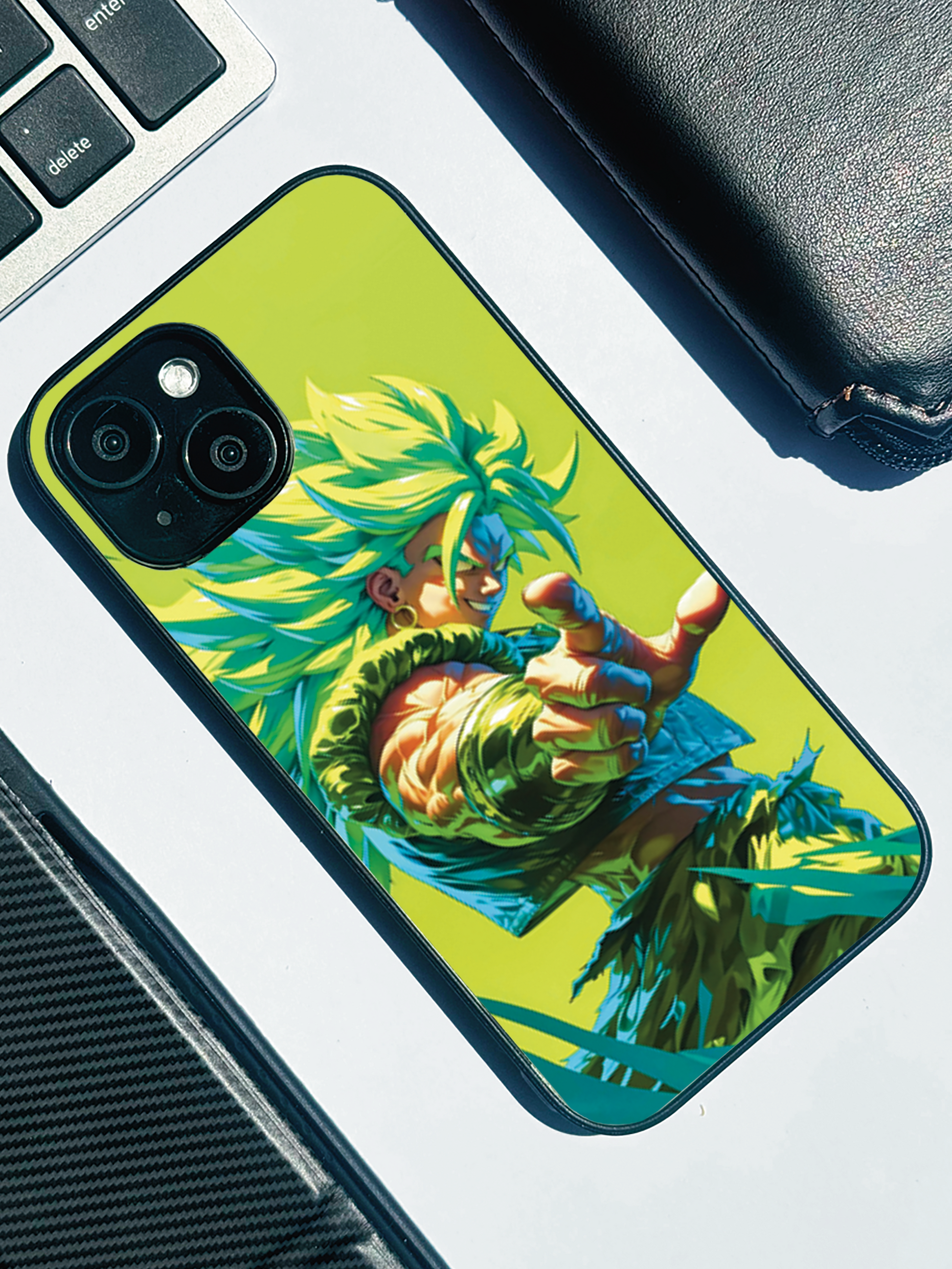 Saiyan Fury Premium Glass Back Cover For iPhone 11,12,13,14,15,16,17 Models The Case & Co