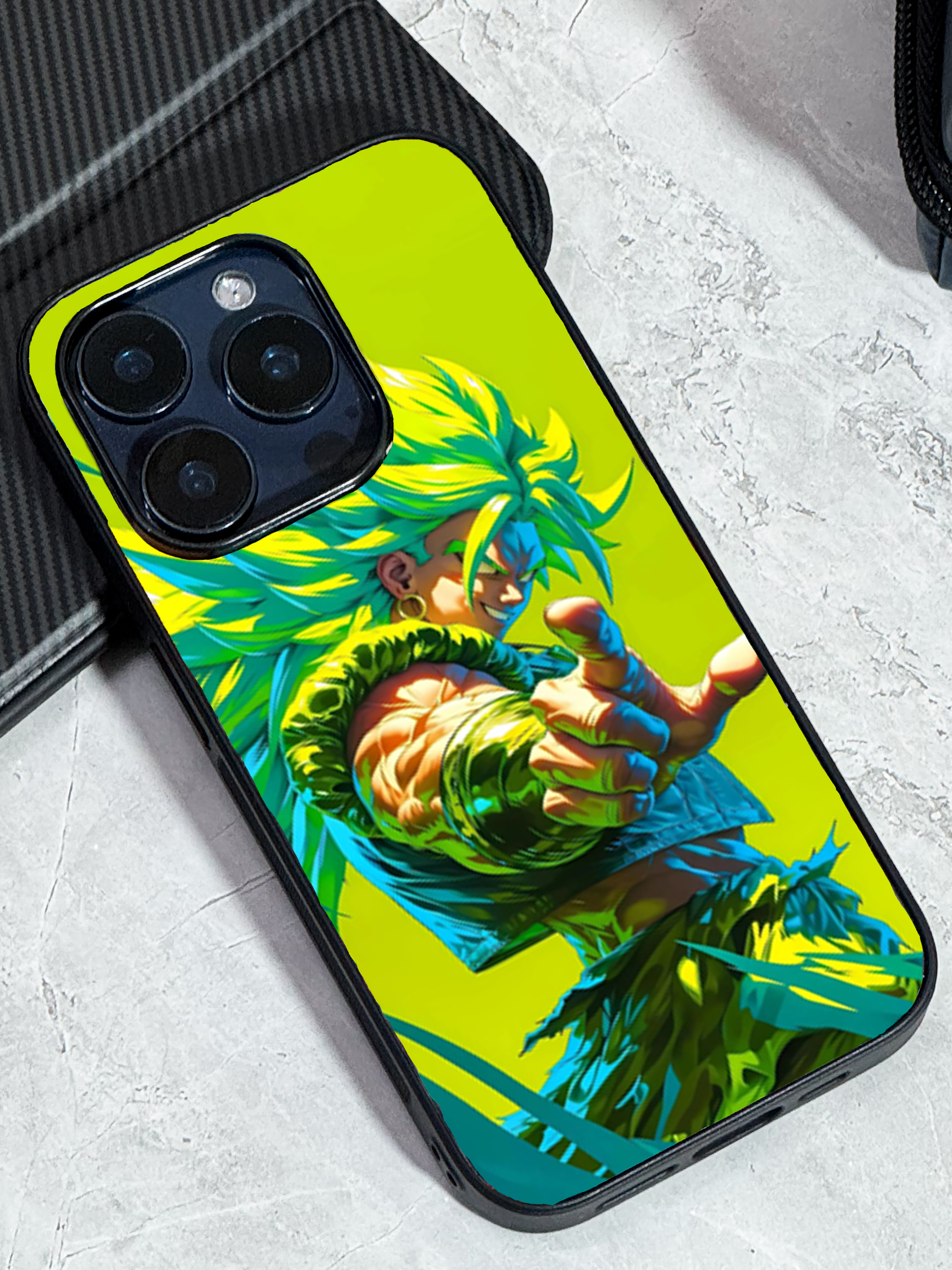 Saiyan Fury Premium Glass Back Cover For iPhone 11,12,13,14,15,16,17 Models The Case & Co