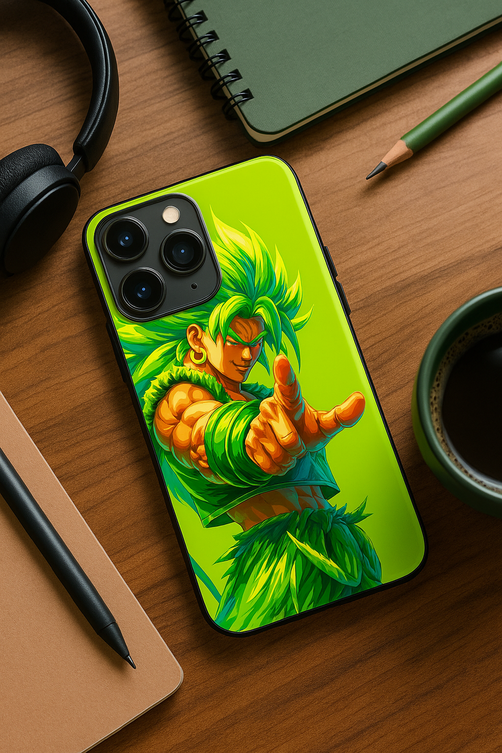 Saiyan Fury Premium Glass Back Cover For iPhone 11,12,13,14,15,16,17 Models The Case & Co