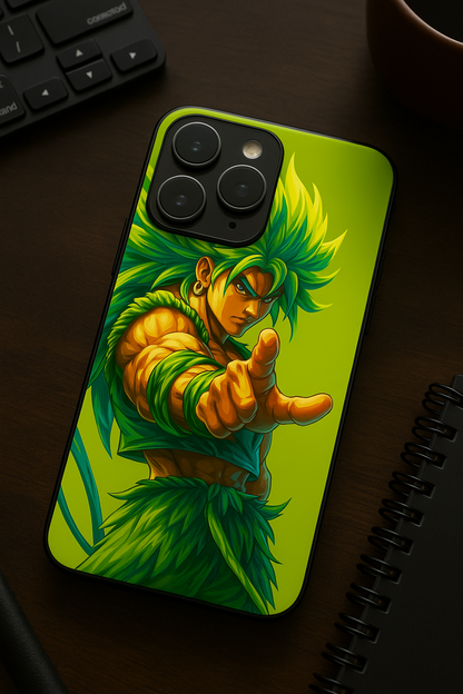 Saiyan Fury Premium Glass Back Cover For iPhone 11,12,13,14,15,16,17 Models The Case & Co