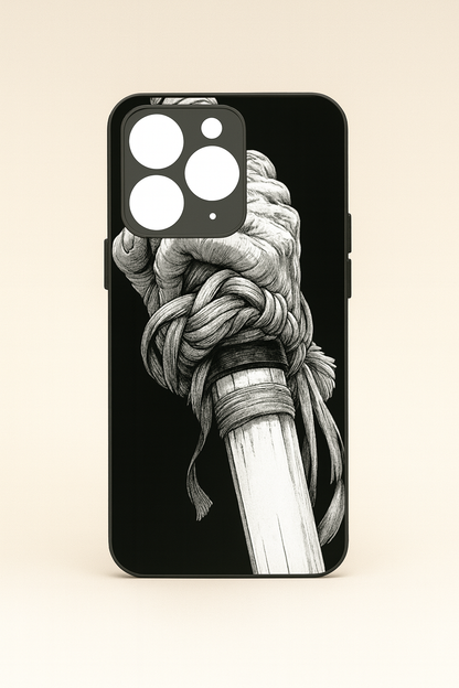 Samurai Grip Premium Glass Back Cover For iPhone 11,12,13,14,15,16,17 Models The Case & Co