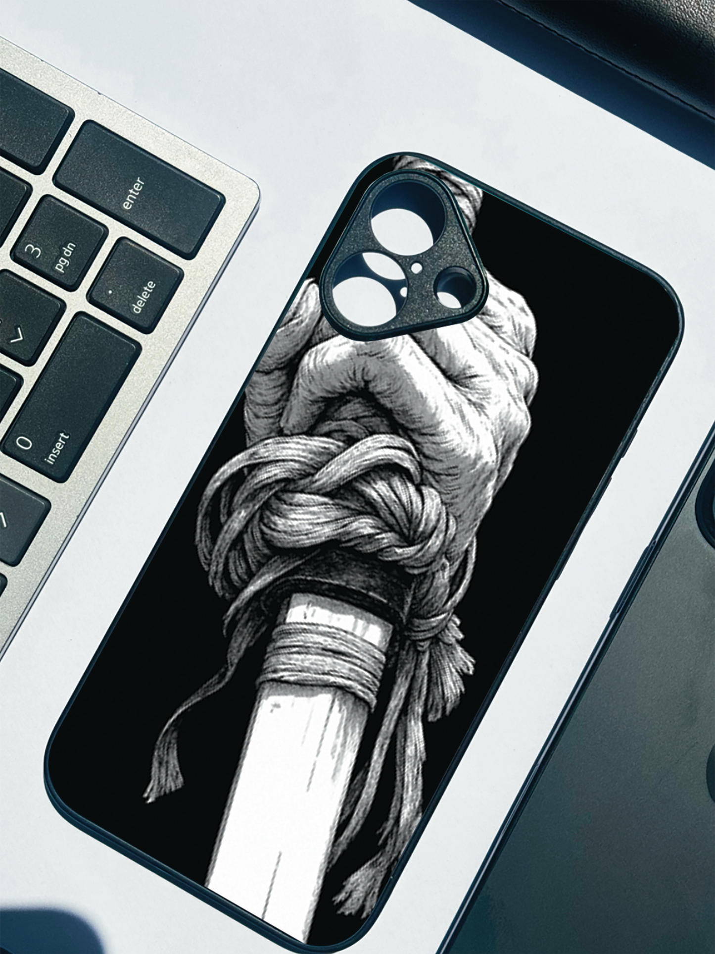 Samurai Grip Premium Glass Back Cover For iPhone 11,12,13,14,15,16,17 Models The Case & Co