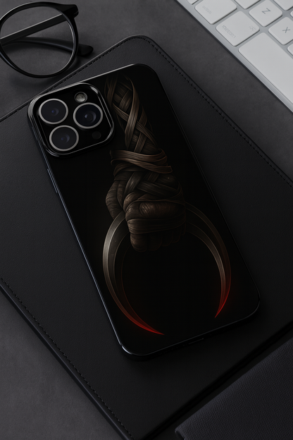 Shadowfang Premium Glass Back Cover For iPhone 11,12,13,14,15,16,17 Models The Case & Co