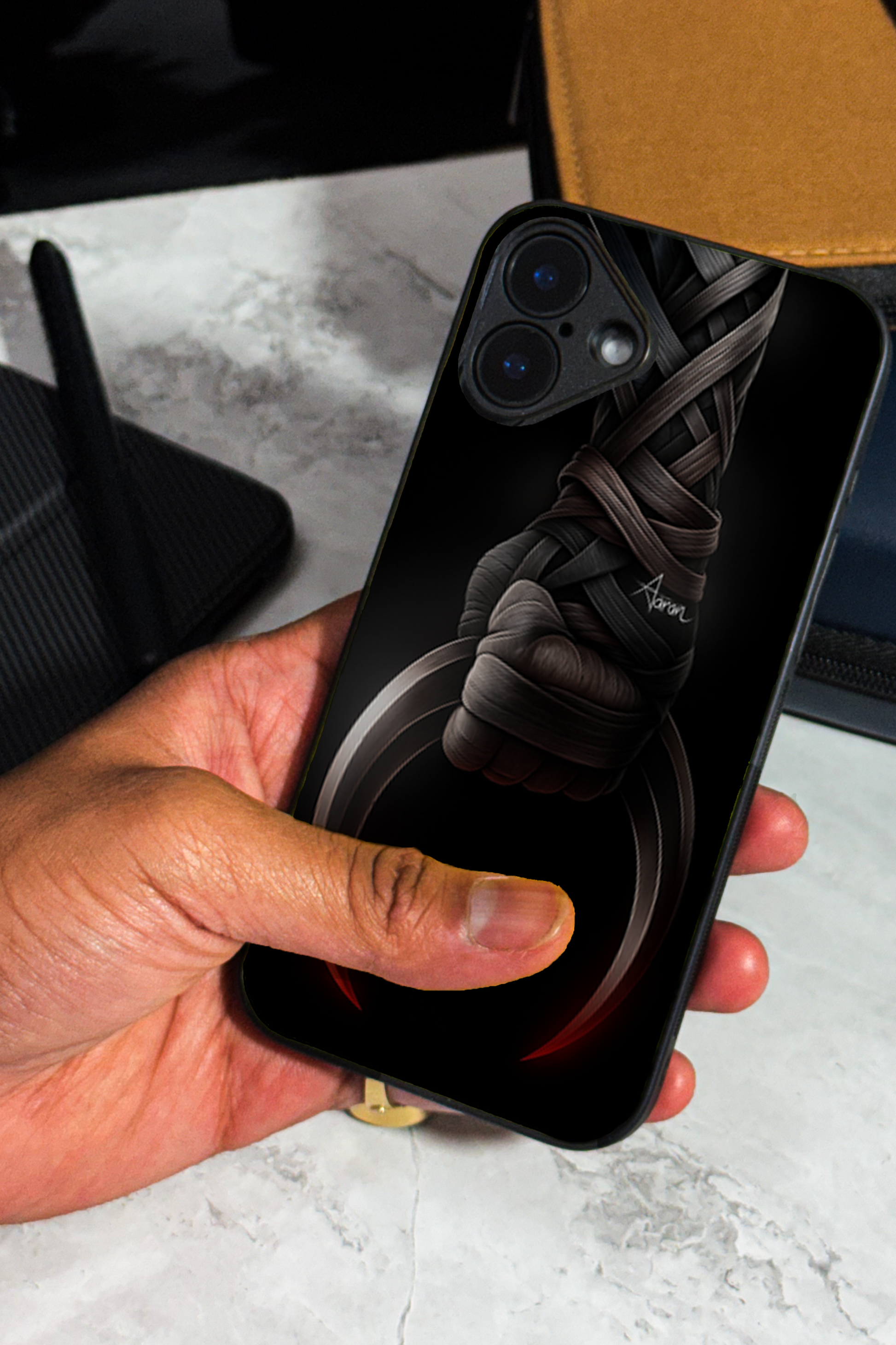 Shadowfang Premium Glass Back Cover For iPhone 11,12,13,14,15,16,17 Models The Case & Co