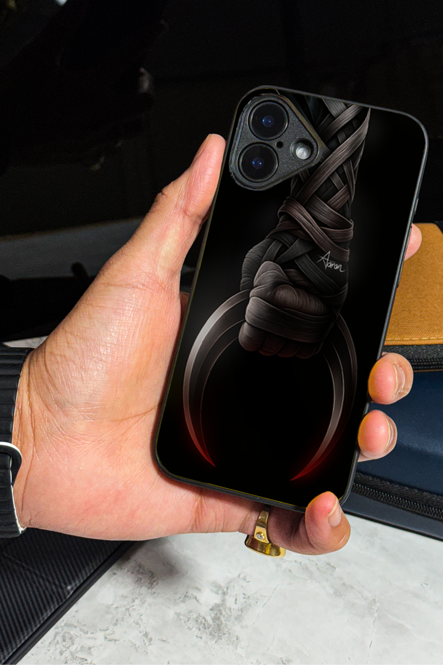 Shadowfang Premium Glass Back Cover For iPhone 11,12,13,14,15,16,17 Models The Case & Co