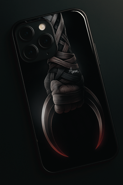 Shadowfang Premium Glass Back Cover For iPhone 11,12,13,14,15,16,17 Models The Case & Co