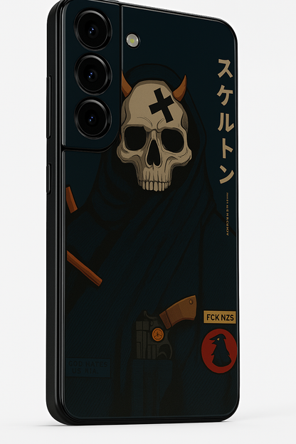 Skullbound Premium Glass Back Cover For Galaxy S, A, M & F Series The Case & Co