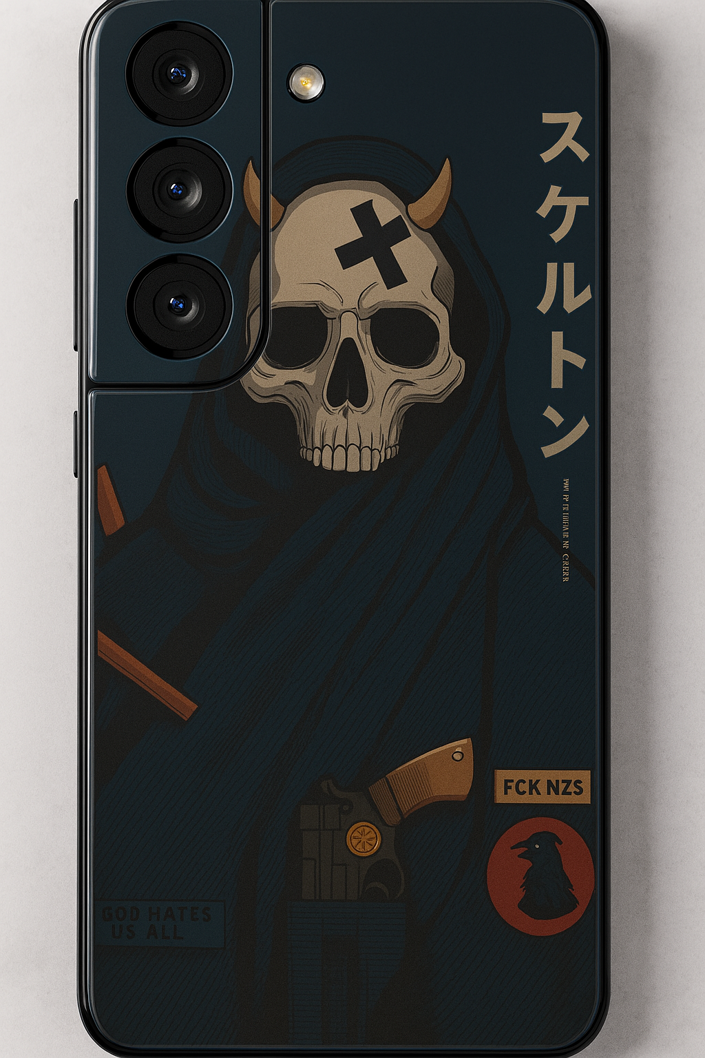 Skullbound Premium Glass Back Cover For Galaxy S, A, M & F Series The Case & Co