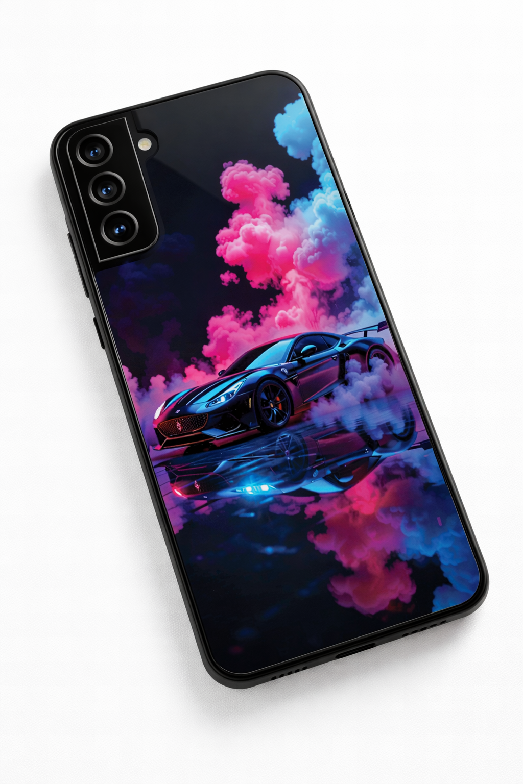 Smoke Racer Premium Glass Back Cover For Galaxy S, A, M & F Series The Case & Co