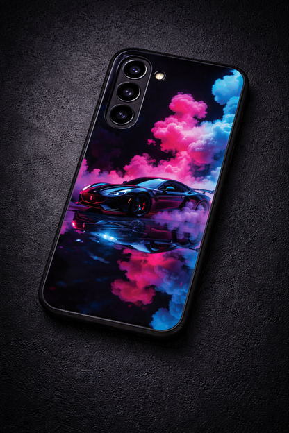 Smoke Racer Premium Glass Back Cover For Galaxy S, A, M & F Series The Case & Co