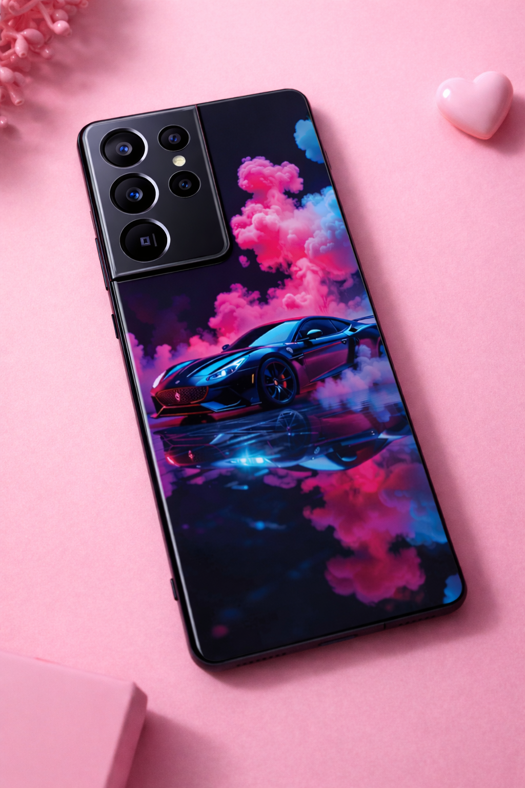 Smoke Racer Premium Glass Back Cover For Galaxy S, A, M & F Series The Case & Co