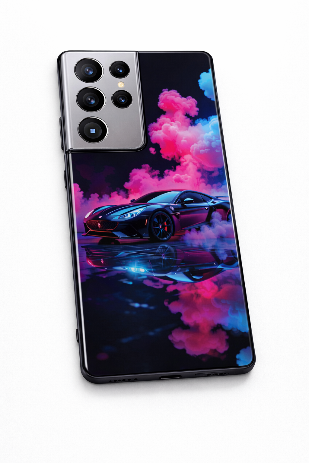 Smoke Racer Premium Glass Back Cover For Galaxy S, A, M & F Series The Case & Co