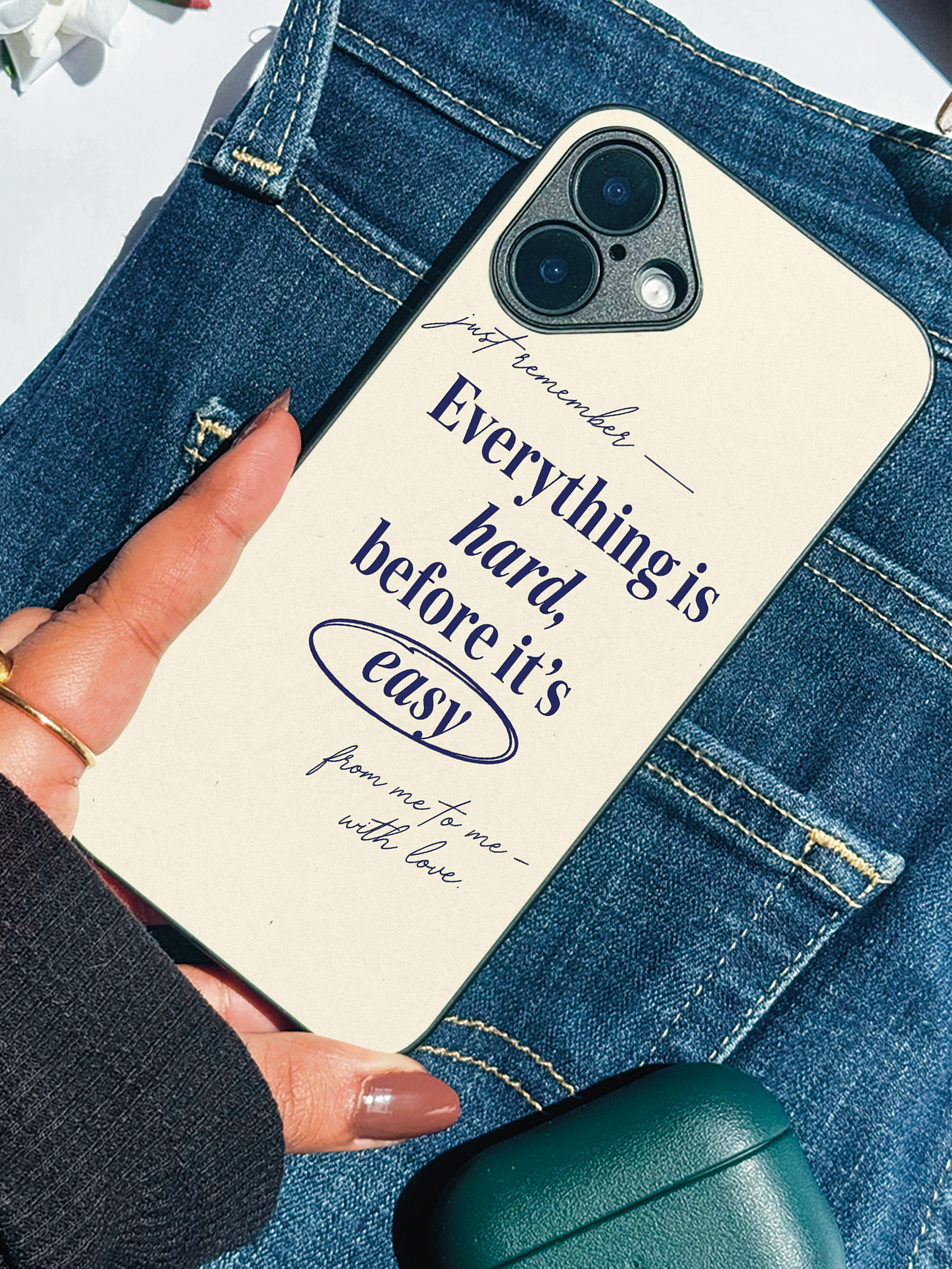 Soft Reminder Premium Glass Back Cover For iPhone 11,12,13,14,15,16,17 Models The Case & Co