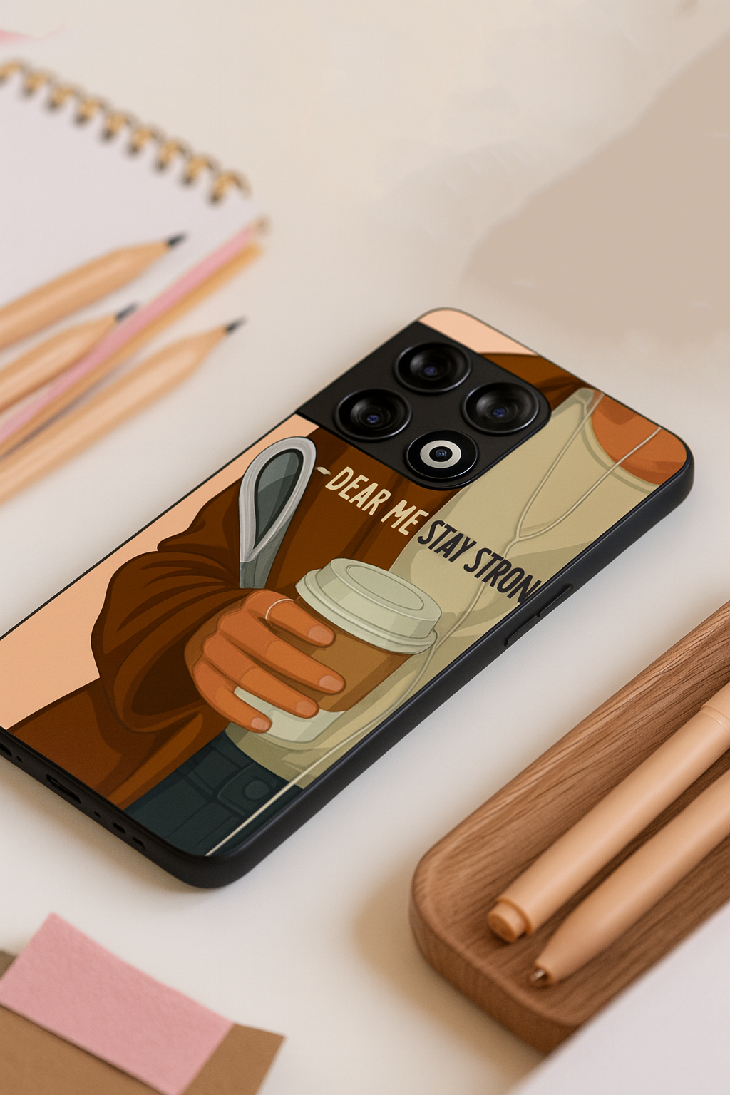 Stay Strong Glass Back Cover For One Plus 13, 12, 11, 10, Nord Series The Case & Co