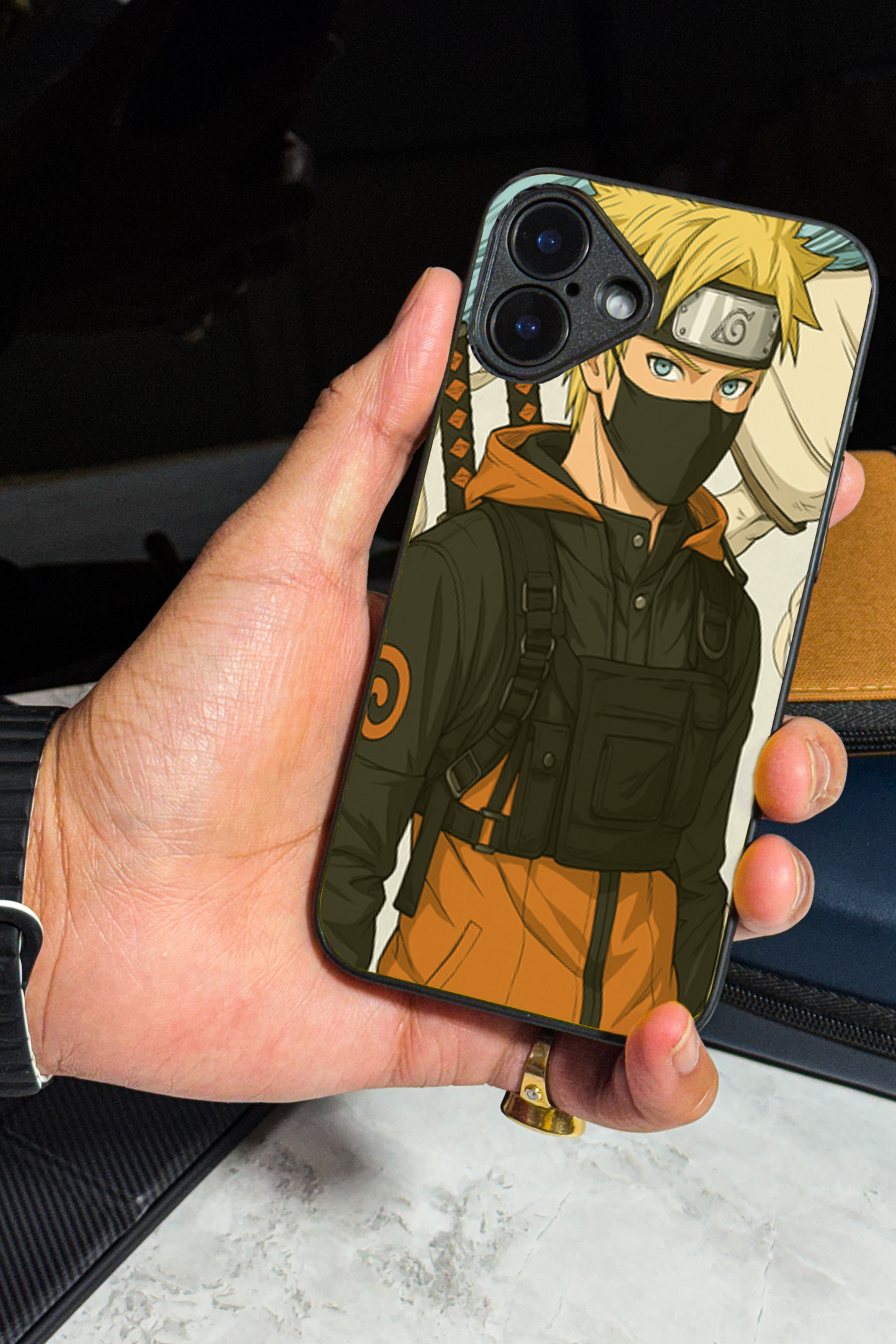 Stealthy Naruto Premium Glass Back Cover For iPhone 11,12,13,14,15,16,17 Models The Case & Co